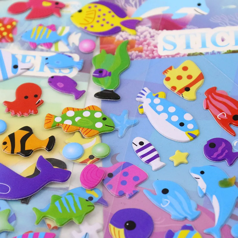 Pegatinas de peces 3D con álbum para niños - imagen 2