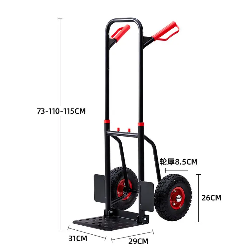 Carrito manual plegable para equipaje con ruedas resistentes