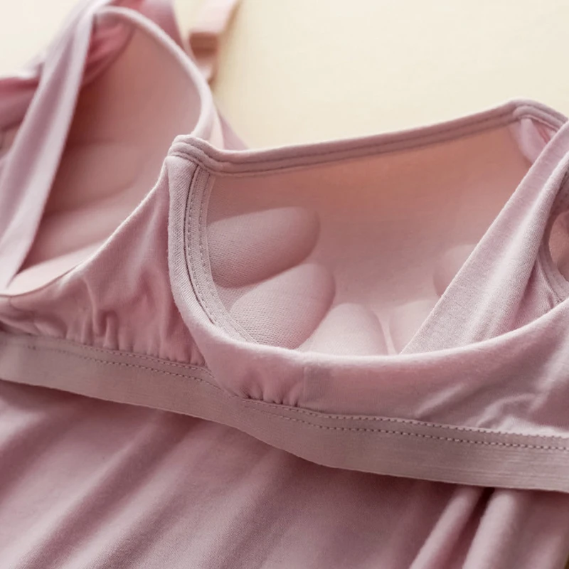Camisón de lactancia sin mangas para maternidad – ropa del hogar - imagen 4