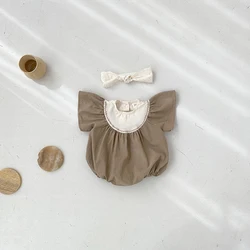 Milangel Body manga abullonada para bebé – Verano informal