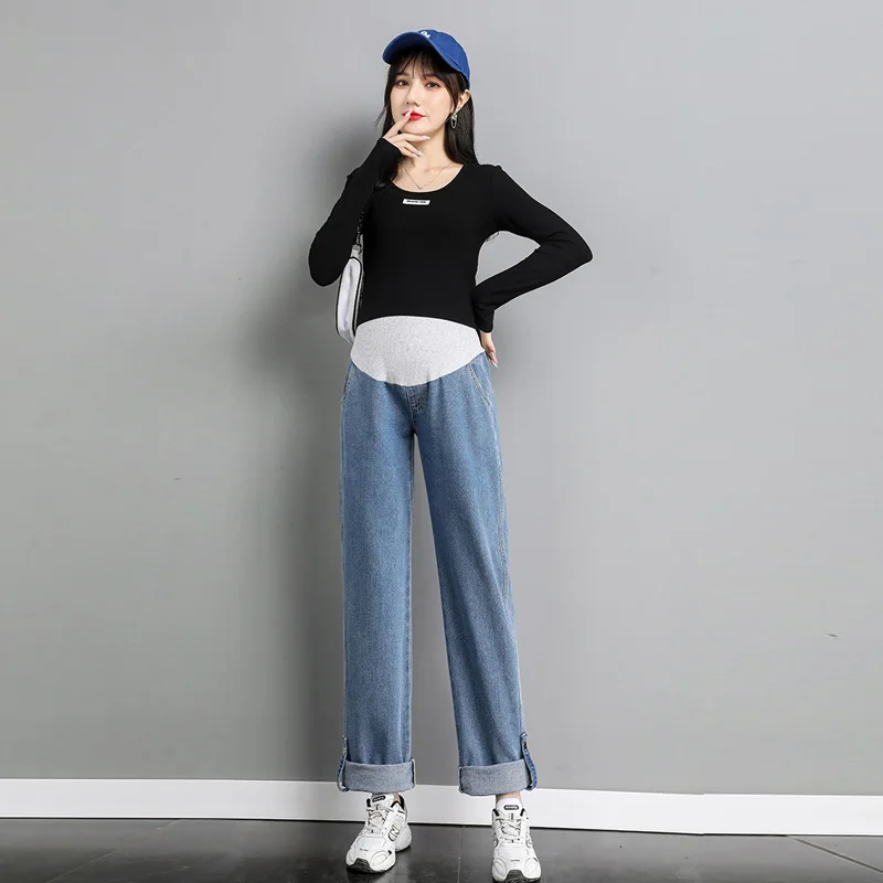 Pantalones de maternidad de cintura alta de punto suave - imagen 4