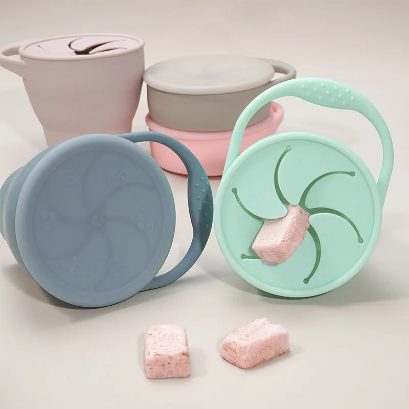 Contenedor de silicona para alimentos de bebé con tapa – Portátil y seguro - imagen 3