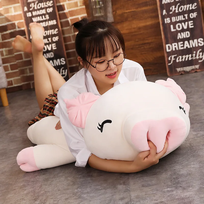 Peluche de cerdito rosa en algodón suave, almohada para bebé - imagen 5
