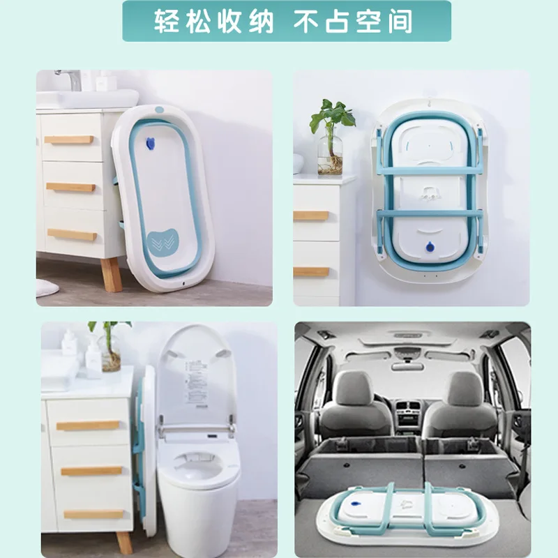 Bañera plegable para bebé con antideslizante - imagen 4