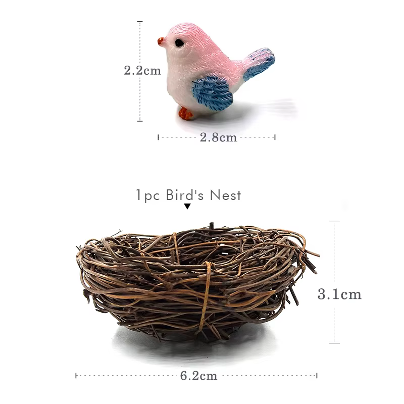 Figura animal de resina para jardín de hadas en miniatura - imagen 2