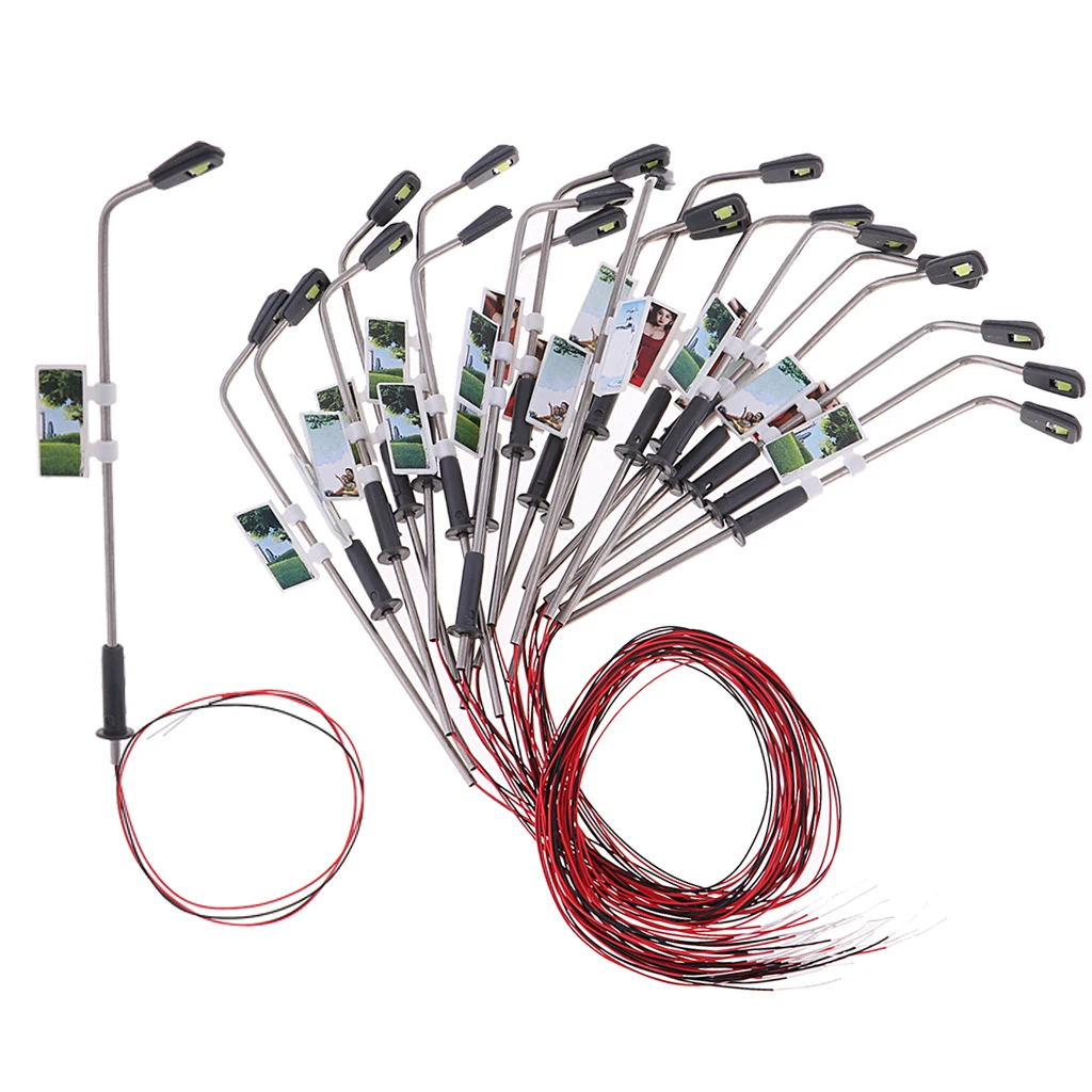 Farolas LED para maqueta de tren escala HO