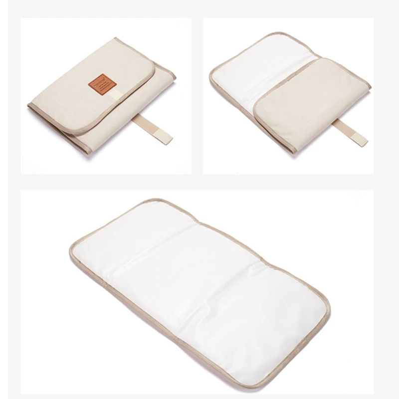 Cambiador de pañales portátil plegable con almohadilla impermeable para bebé - imagen 2