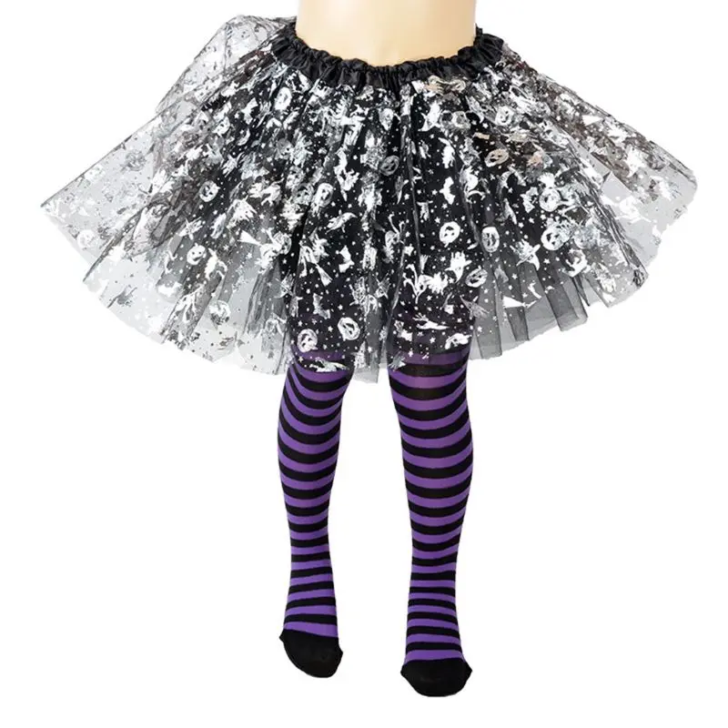 Medias largas de Halloween con telaraña para niños y niñas - imagen 4