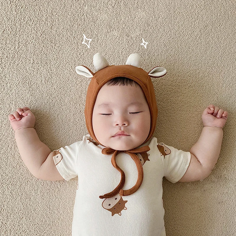 Milangel Body de algodón bebé manga corta con sombrero – Verano - imagen 3