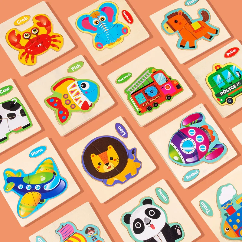 Rompecabezas de madera con animales para niños – educativo - imagen 5