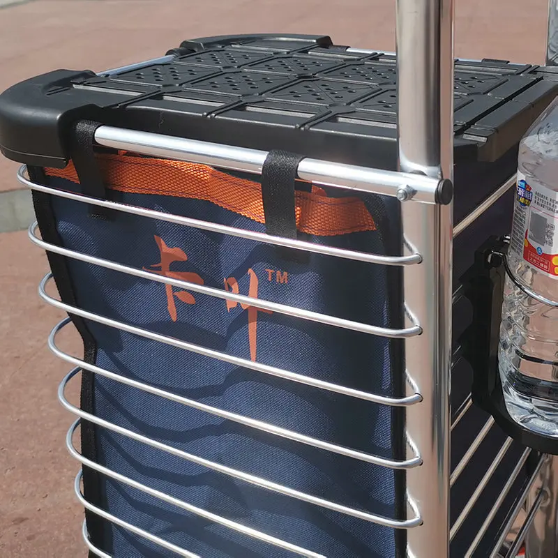 Carro de la compra plegable con ruedas cubierta para comestibles
