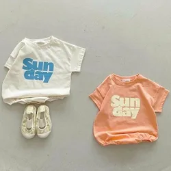 Body de algodón coreano para recién nacido - Estampado de letras