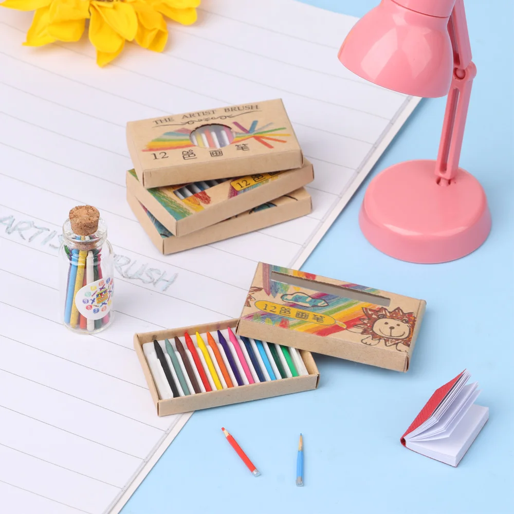 Lápices de colores mini para casa de muñecas – Accesorios creativos para niños - imagen 5