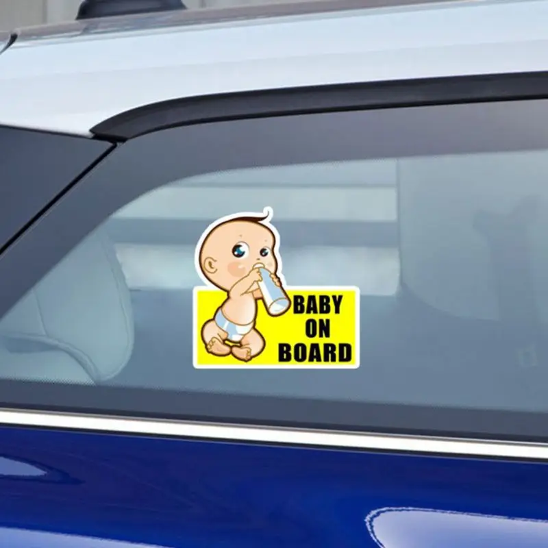 Pegatina reflectante bebé a bordo para coche – Adhesiva seguridad - imagen 3