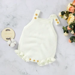 Body para bebe de punto solido con volantes - Mono sin mangas 0-18M