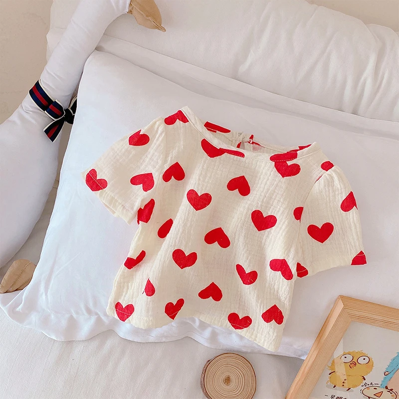 Conjunto de verano para niña con camiseta y shorts de algodón - imagen 5