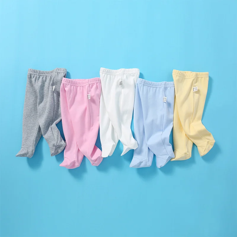 Lawadka pantalones de bebé de algodón lisos para recién nacido - imagen 2