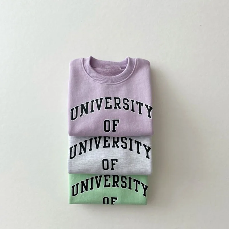 Sudadera con capucha infantil de letras