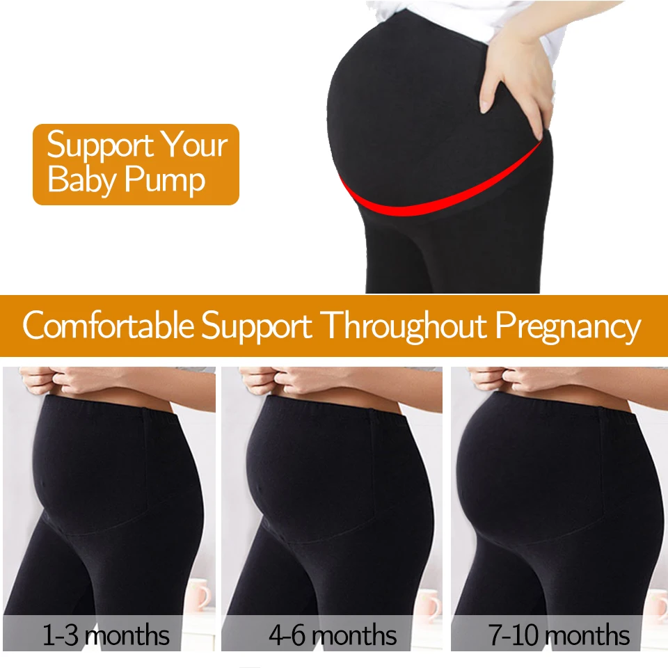 Pantalones yoga premamá cintura alta con soporte para vientre - imagen 3