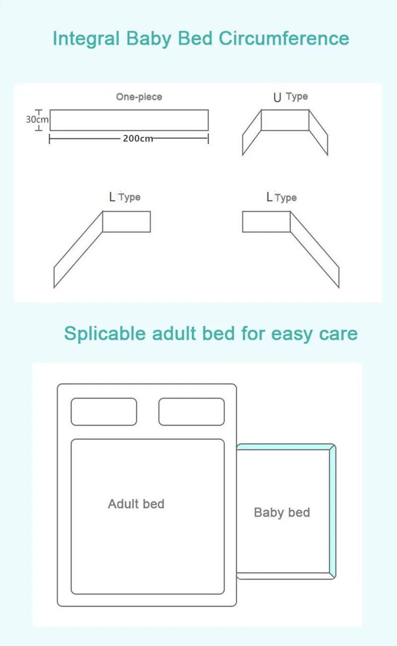 Parachoques estilo nórdico para cuna de bebé – Algodón suave lavable - imagen 4