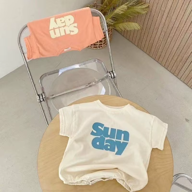 Body de algodón coreano para recién nacido - Estampado de letras - imagen 3
