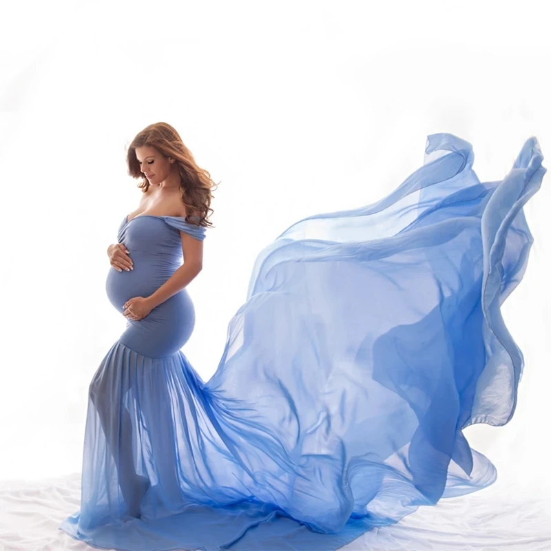 Vestido de embarazada maxi para sesión de fotos