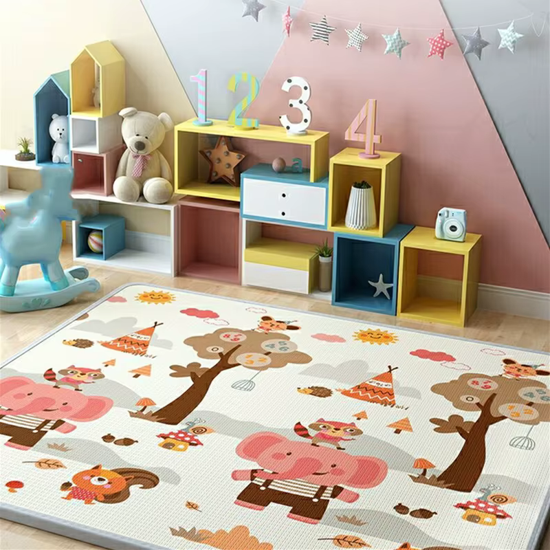 Alfombra de juegos para bebés plegable para gatear, suave - imagen 5