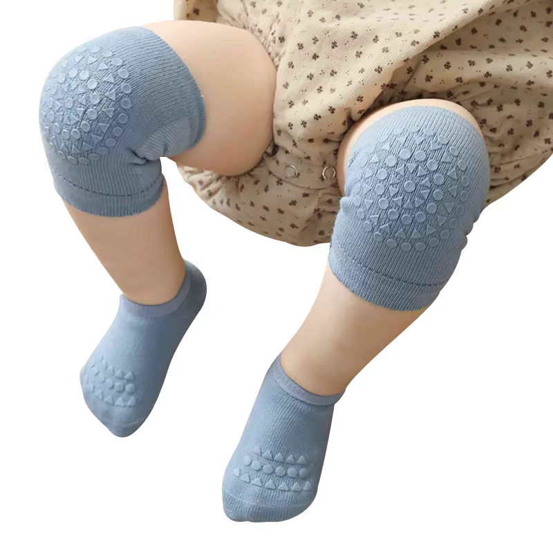 Calcetines antideslizantes con protector de rodilla para bebé – Seguridad al gatear - imagen 5