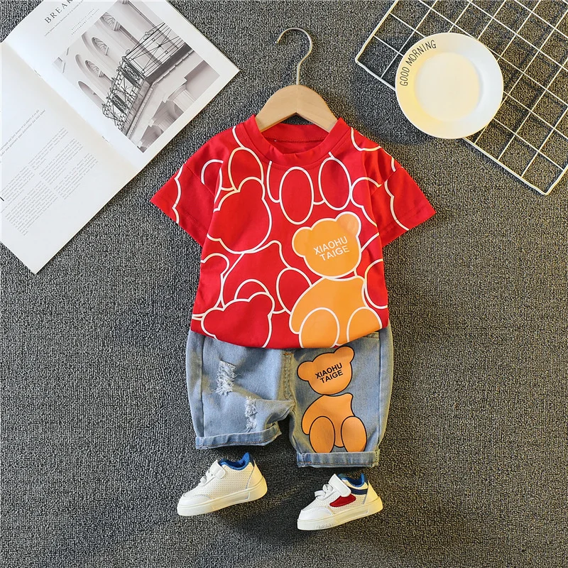 Conjunto verano niña camiseta dibujos animados pantalón corto - imagen 3