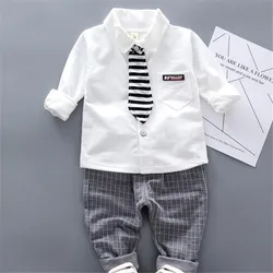 Lawadka conjunto bebé niño camiseta lazo pantalones algodón primavera