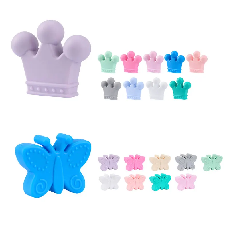 Collar de silicona sin BPA para dentición con cuentas y clip chupete - imagen 4