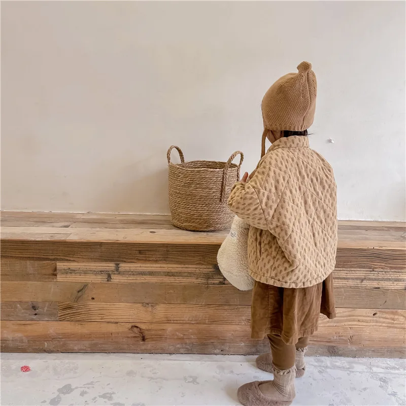 Abrigo invierno grueso infantil algodón estampado cálido para niños