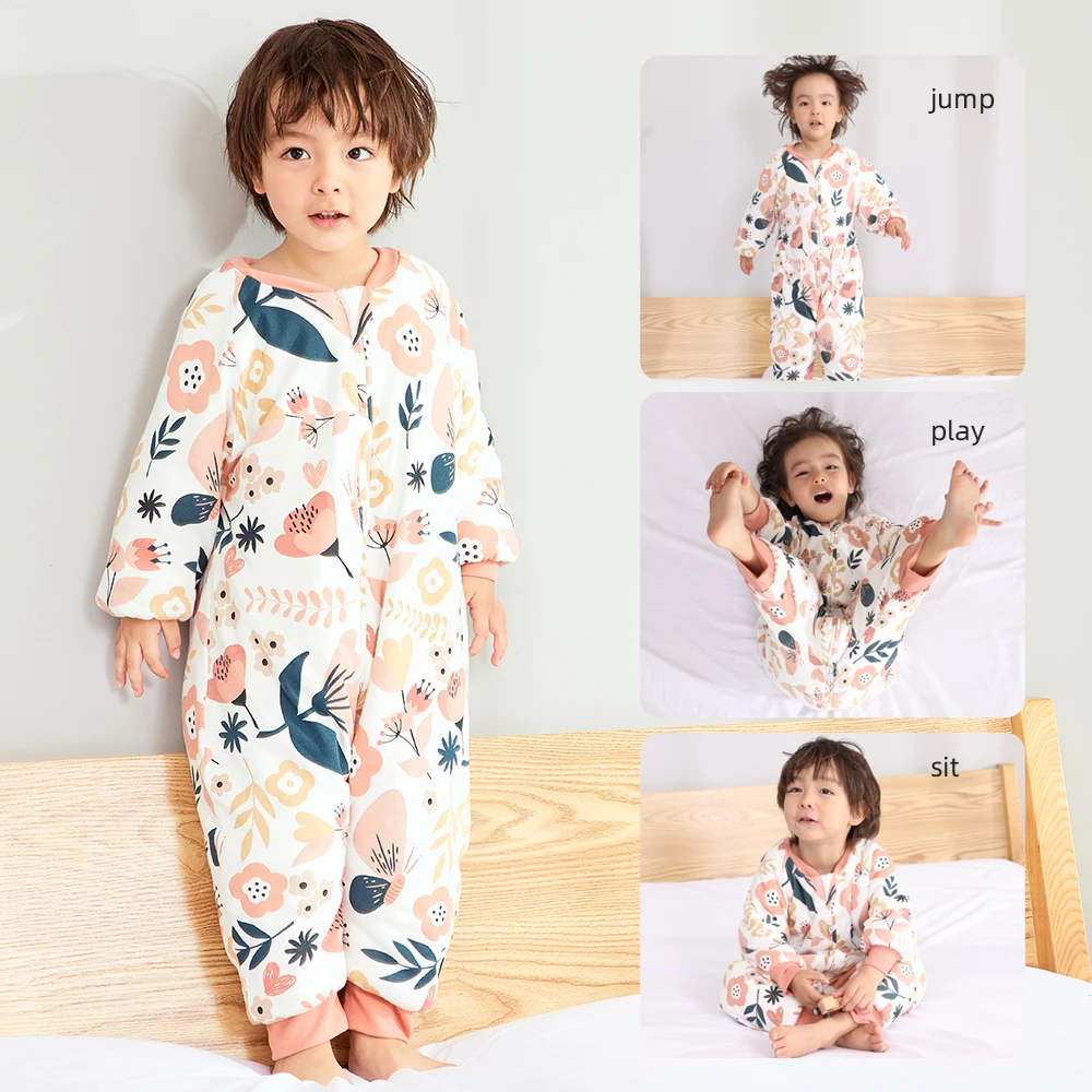 Saco de dormir bebé con flores pijama abrigo cálido - imagen 2