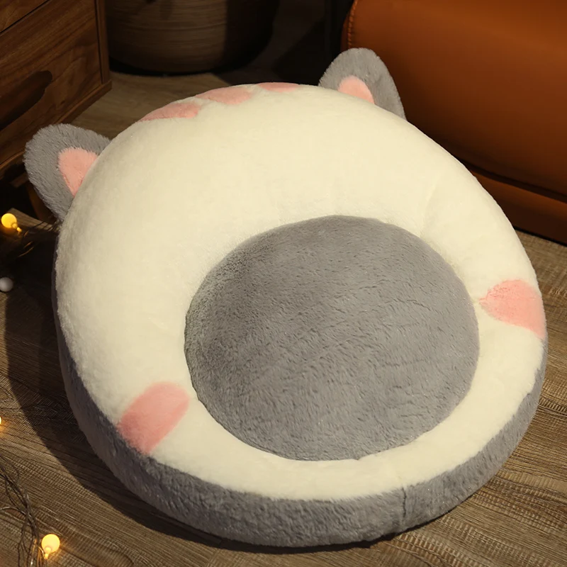 Cojín de peluche con estilo sofá perezoso y diseño animal