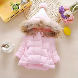 Abrigo infantil acolchado estilo japonés de algodón cálido