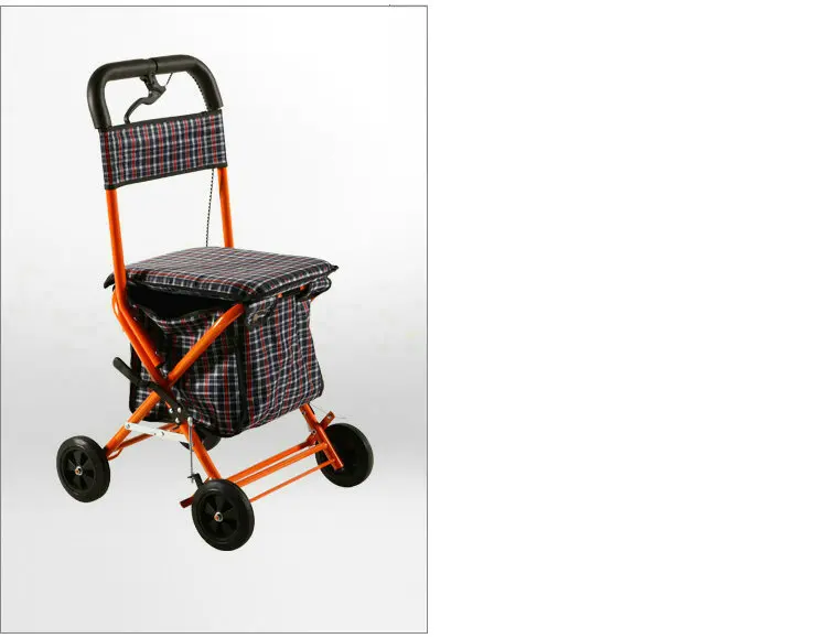 Andador de doble función con asiento y cesta