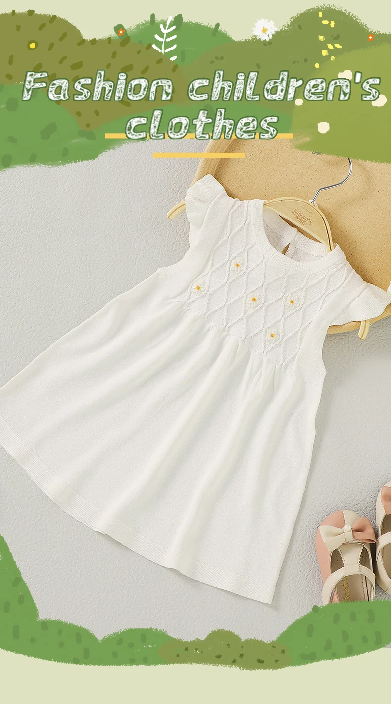 Vestido blanco con falda para bebé