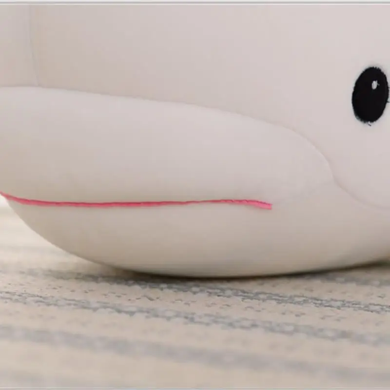 Cojín de lectura tiburón de peluche suave blanco - imagen 3