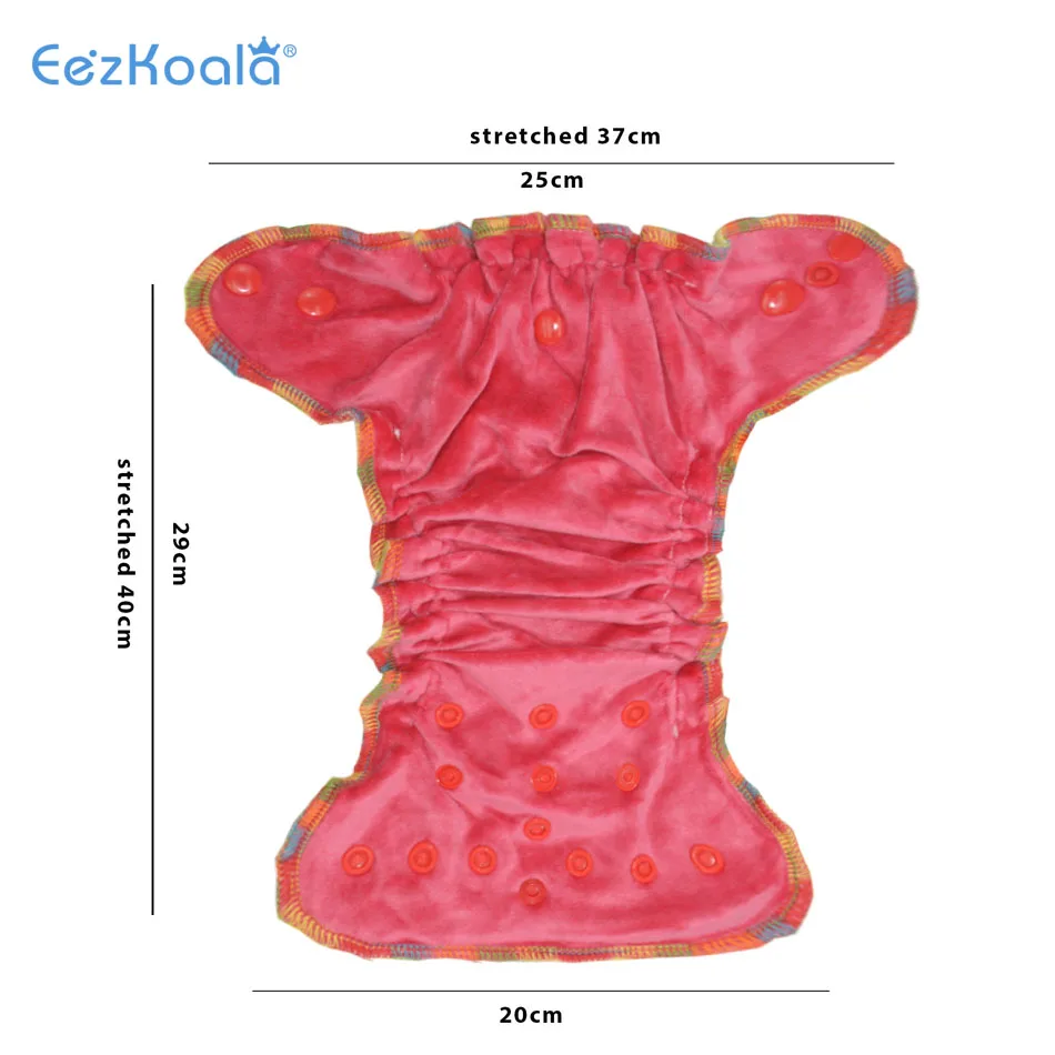 EezKoala pañal de tela ajustado terciopelo bambú lavable - imagen 5