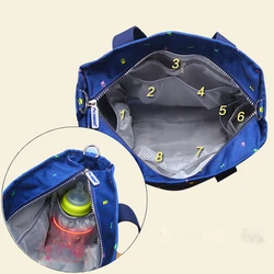 Bolsa pañales maternal con bolsillos para cochecito – Cremallera fácil