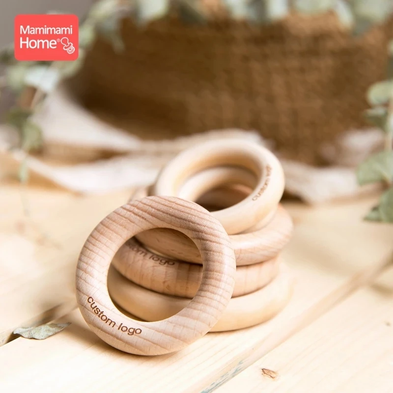 Mamihome Mordedor de madera natural para dentición – Sin BPA - imagen 3