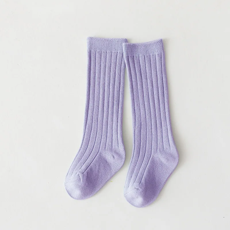 Calcetines largos de algodón para bebé y niño – Rayas lisos - imagen 5