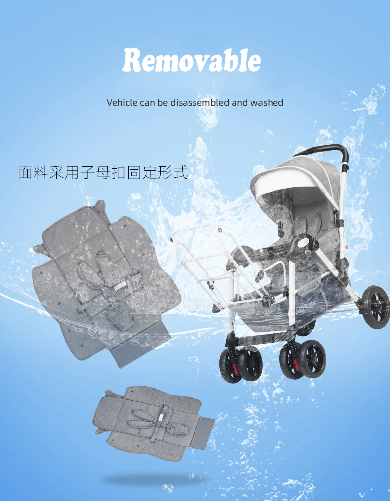 Cochecito doble plegable para gemelos – Ligero y reclinable - imagen 5