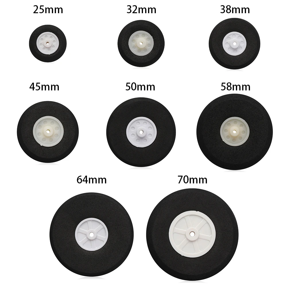 Ruedas de goma RC negras