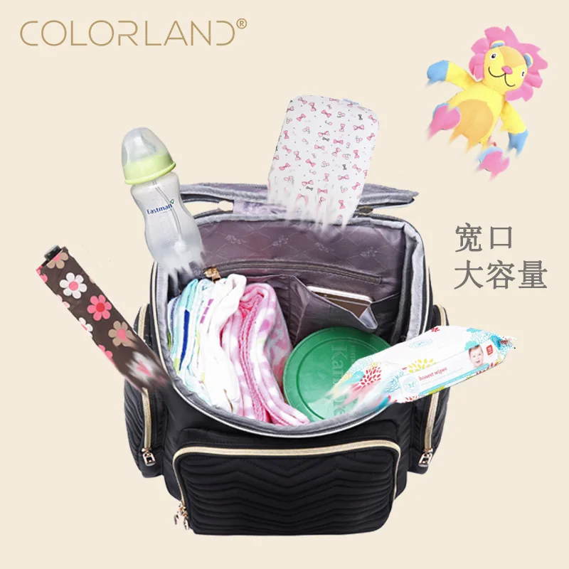 COLORLAND Bolsa para pañales bebé mochila cochecito silla de ruedas