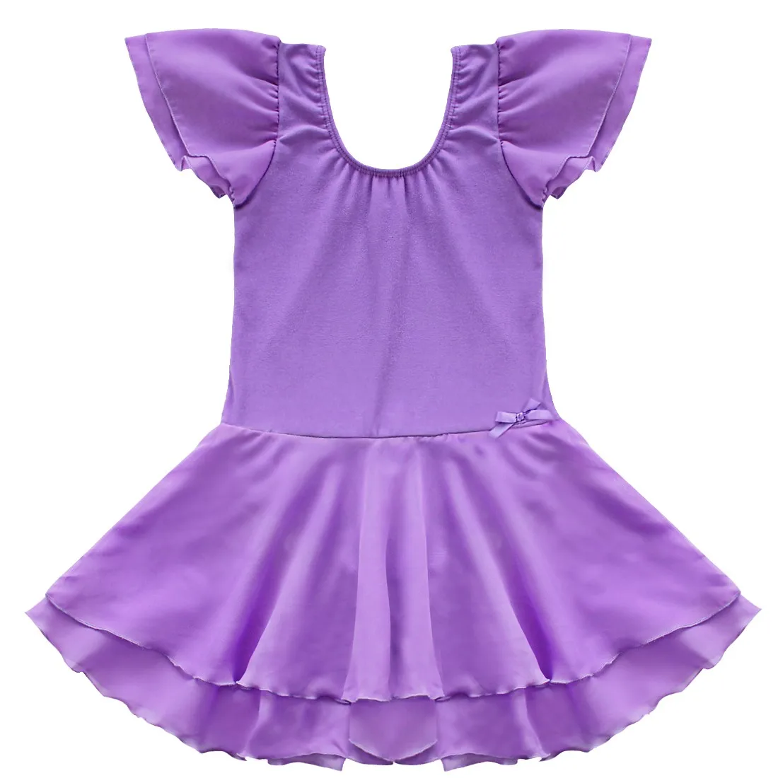 Vestido de ballet para niñas con tutú y leotardo de manga corta - imagen 3