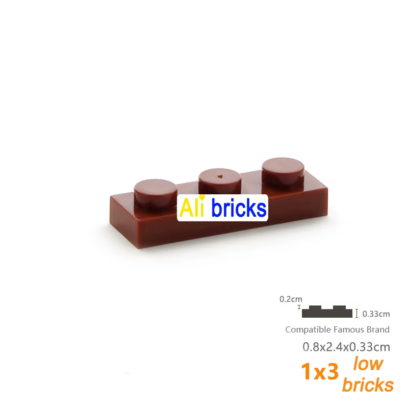 Bloques de construcción finos 1×3 para niños – Piezas compatibles DIY - imagen 4