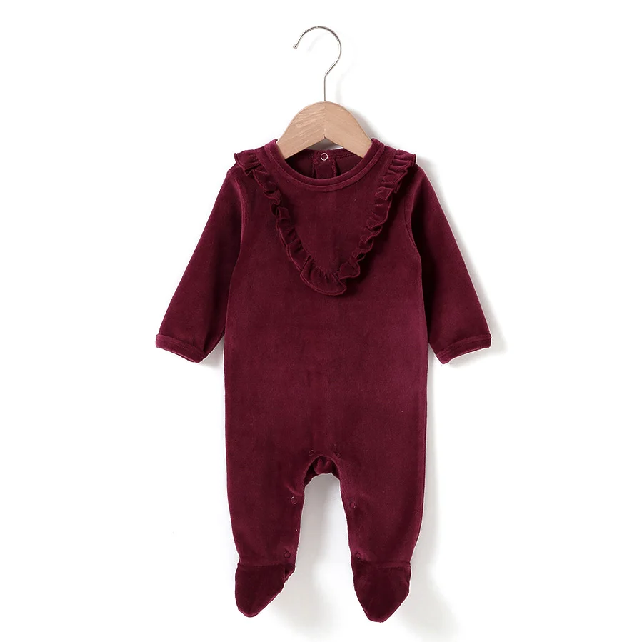 Mameluco manga larga bebé dos colores – Romper unisex recién nacido - imagen 3