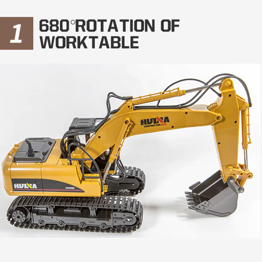 Huina 1535 Excavadora RC de metal fundido a presión para niños - imagen 2