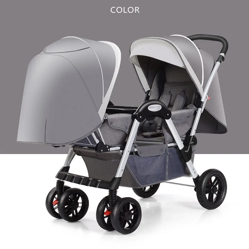 Cochecito doble plegable para gemelos – Ligero y reclinable - imagen 3